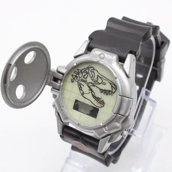 Vintage Jurassic Park Digital Watch Unisex The Lost World Silver Tone Retro 1997 - Picture 1 of 8